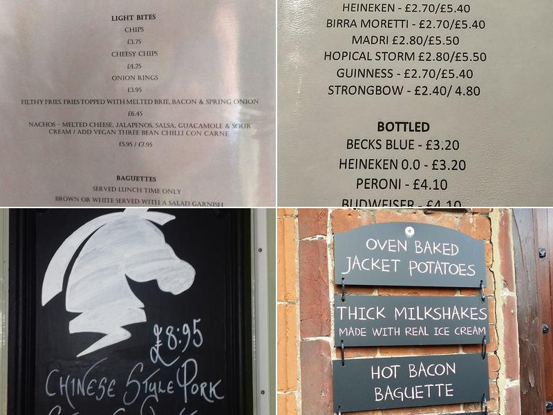 The White Horse Inn Menu