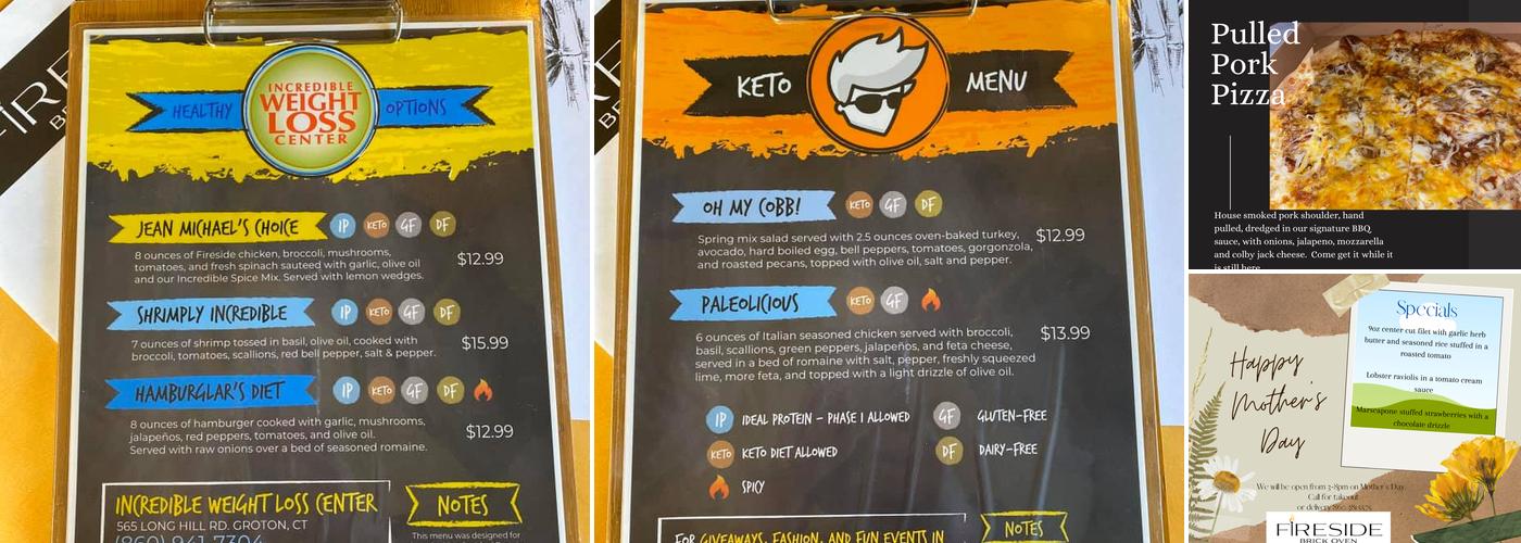 Fireside Brick Oven Menu