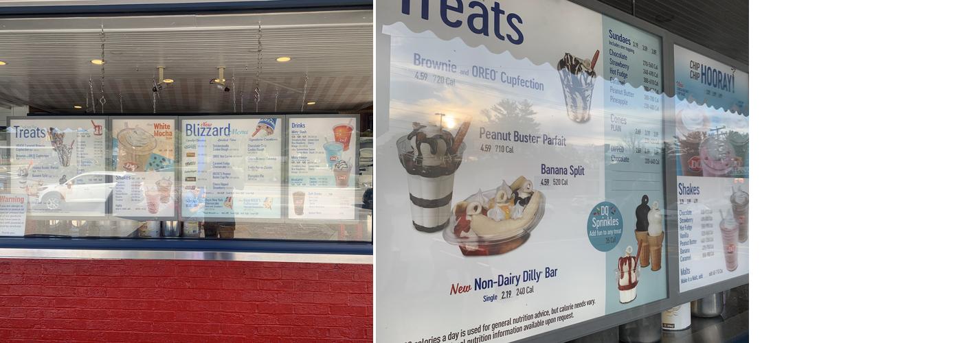 Dairy Queen Store Menu