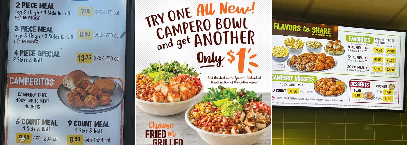 Pollo Campero Menu