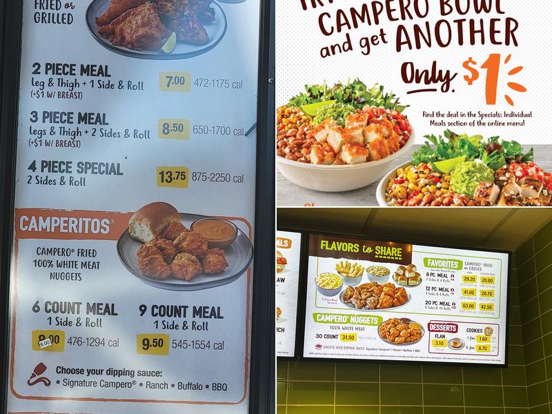 Pollo Campero Menu