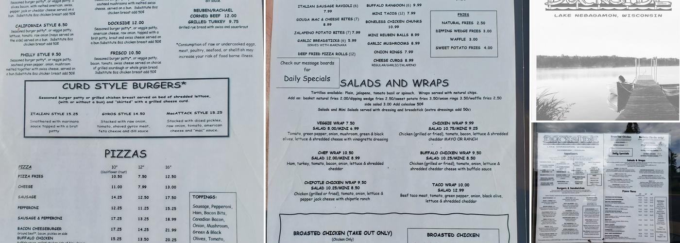Patti's Dockside Menu