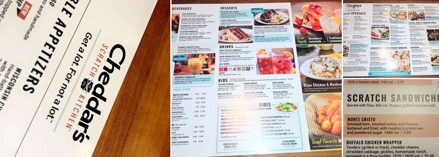 Cheddar's Scratch Kitchen Menu