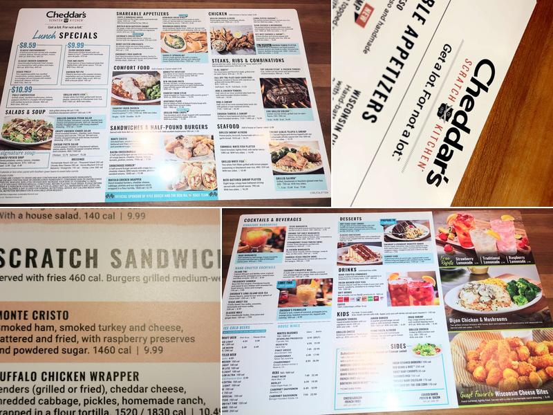 Cheddar's Scratch Kitchen Menu