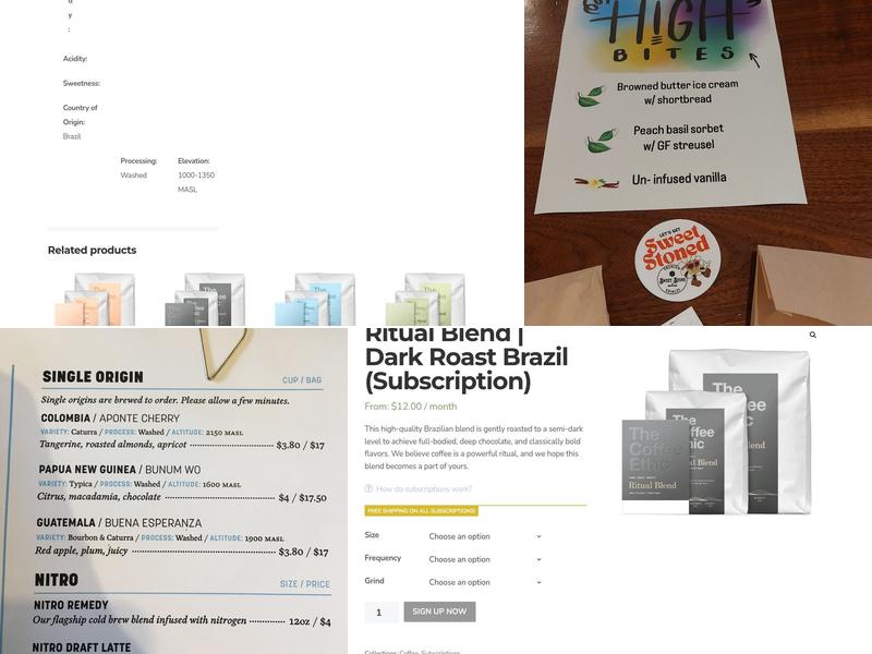 The Coffee Ethic Menu