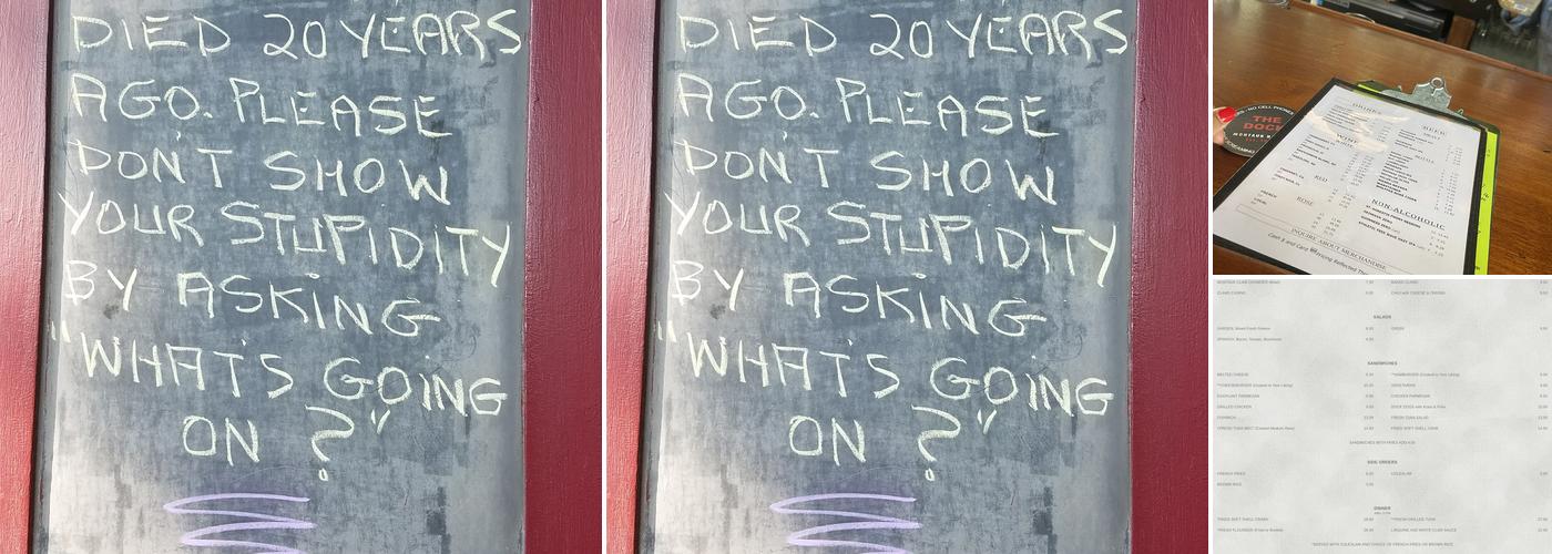 The Dock Bar & Grill Menu