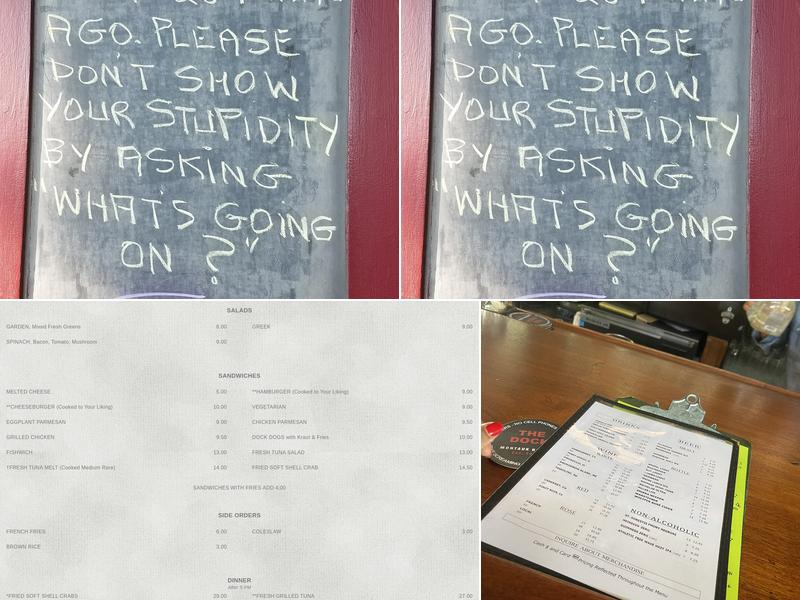 The Dock Bar & Grill Menu