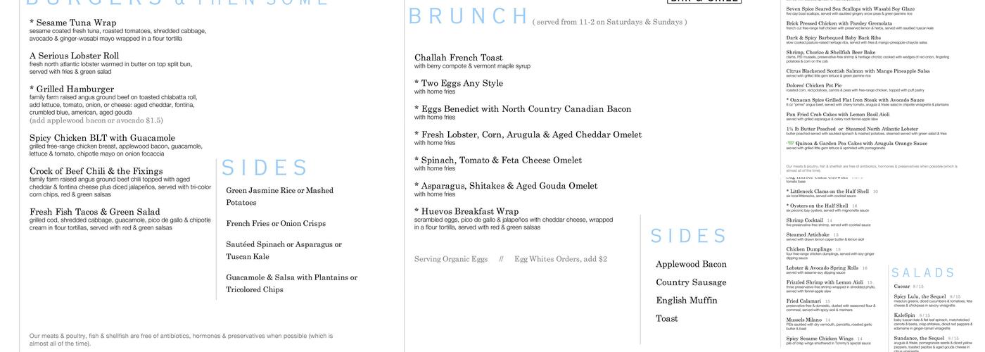 Dockside Bar & Grill Menu