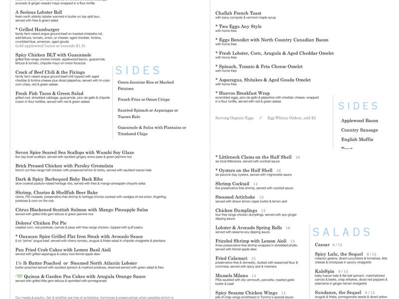 Dockside Bar & Grill Menu