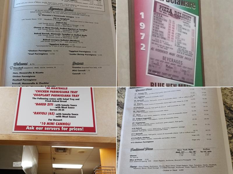 Pizza Delight Menu