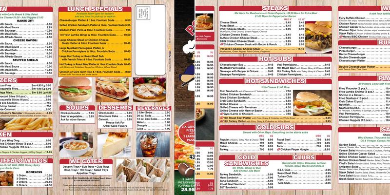 POLISENOS PIZZERIA CHESWOLD LOCATION Menu