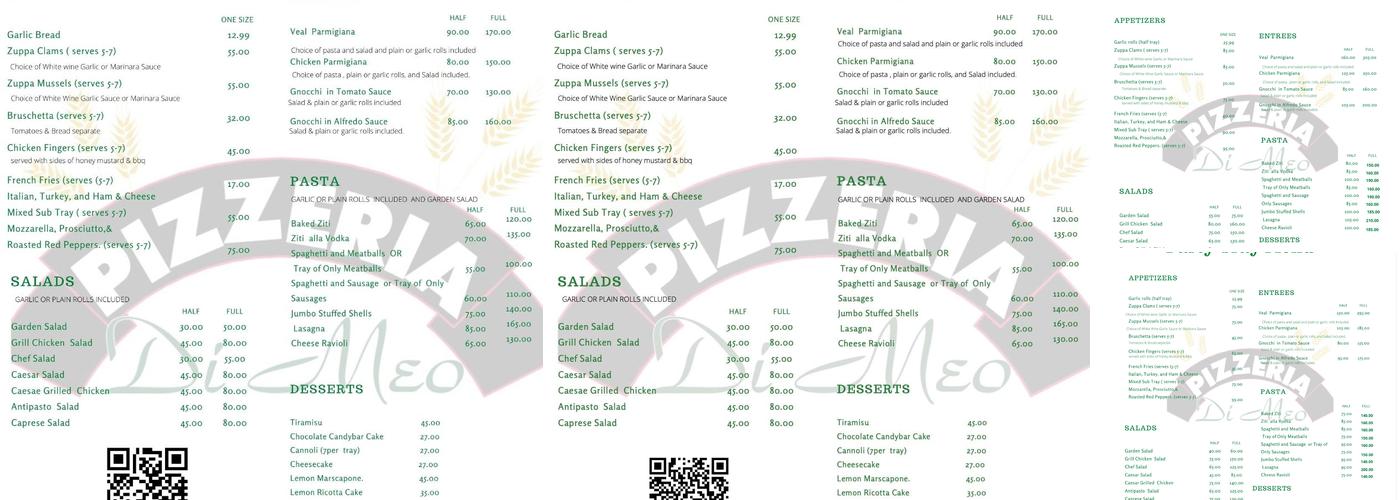 Pizzeria DiMeo SMYRNA DELAWARE Menu
