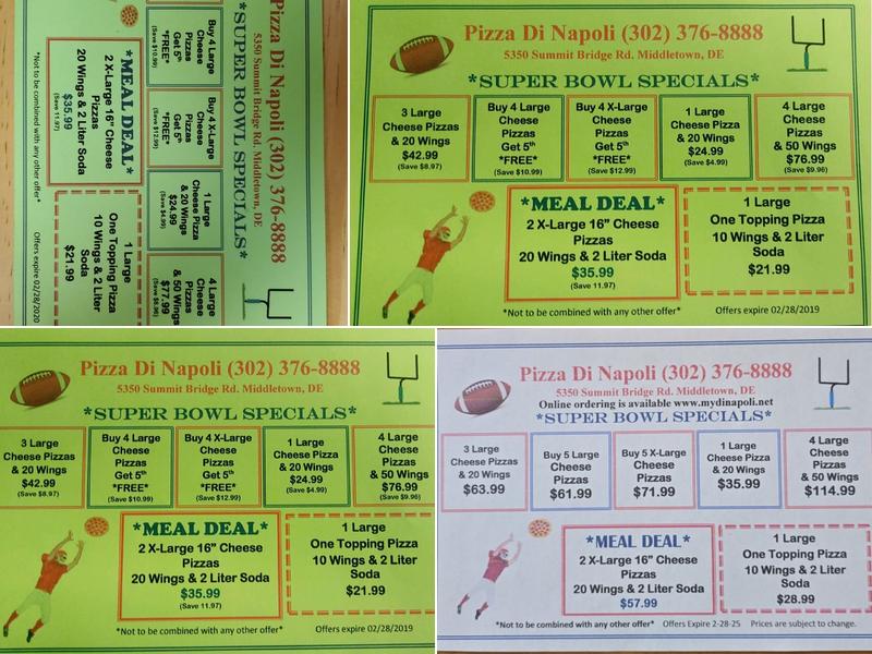 Pizza Di Napoli Menu