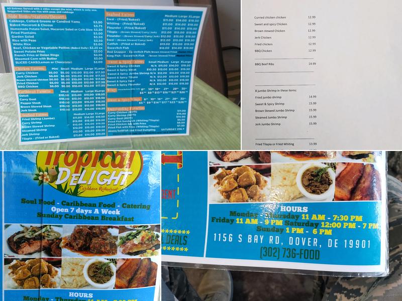Tropical Delight Cafe Menu