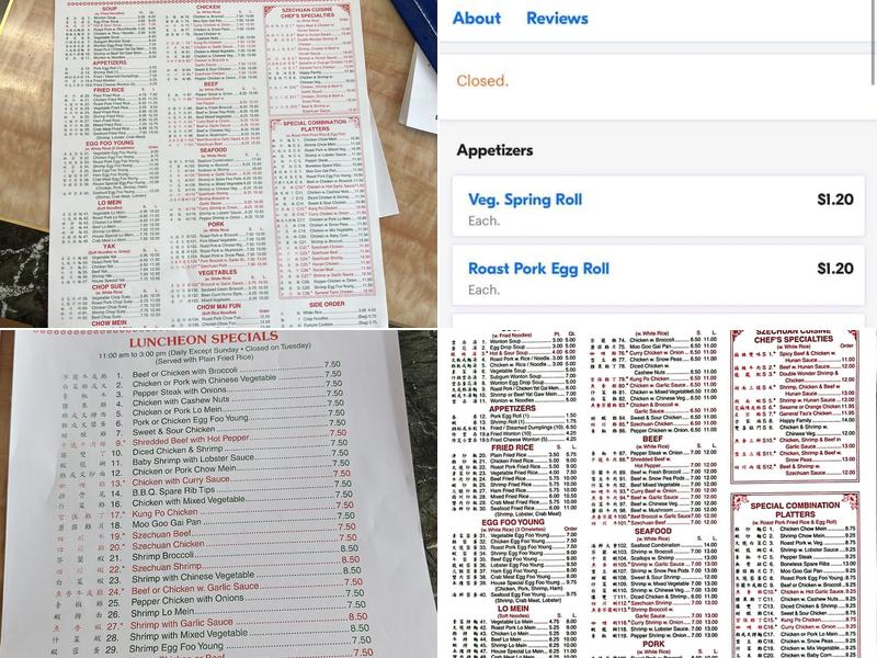 Great Wall Kitchen Menu