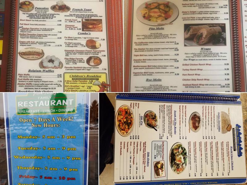 Pine Ridge Family Restaurant Menu
