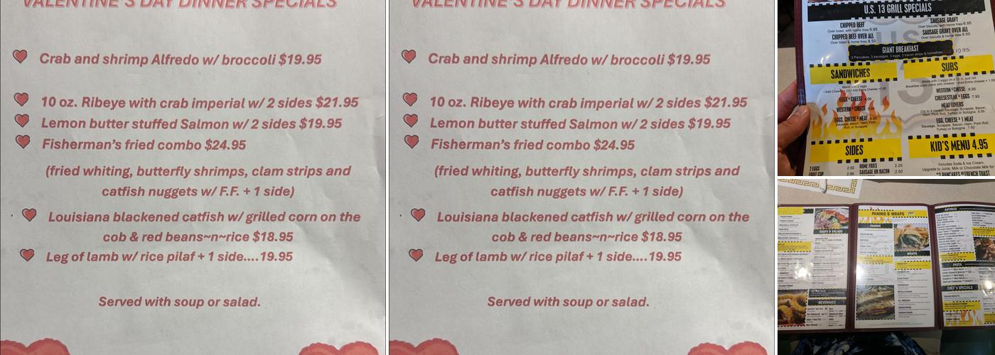 US 13 Grill & Catering Menu