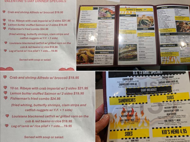 US 13 Grill & Catering Menu