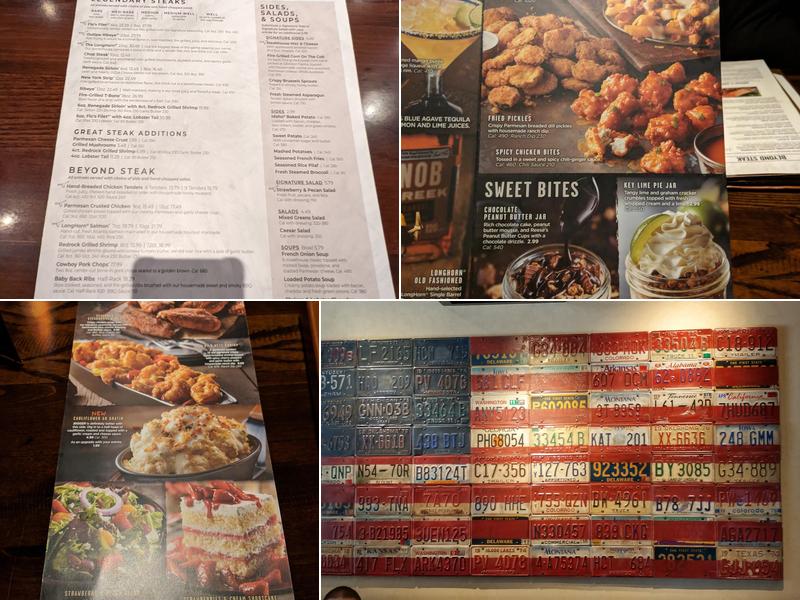 LongHorn Steakhouse Menu