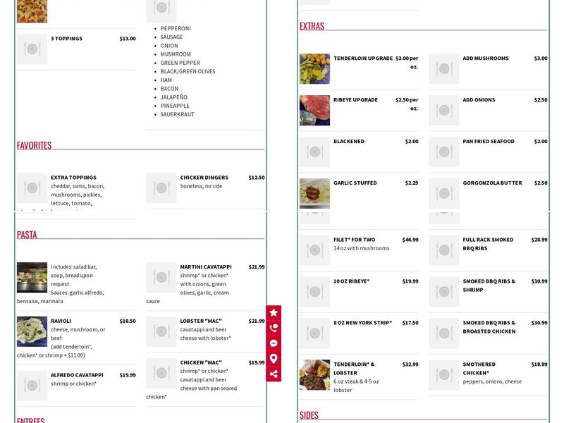 Richard's Restaurant & Bar Menu