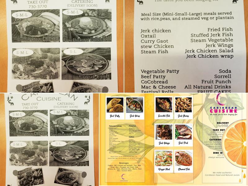 Caribbean Cuisine Menu