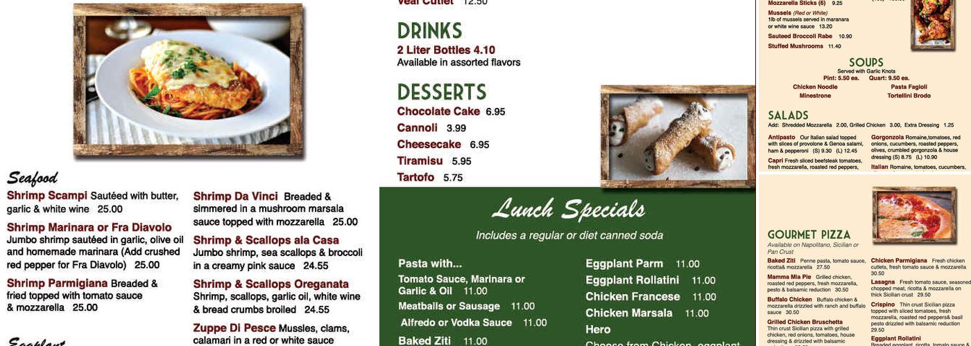 Rocky Point Pizza Menu