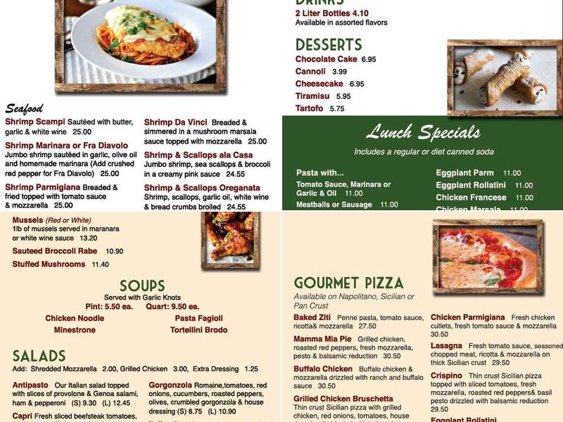 Rocky Point Pizza Menu