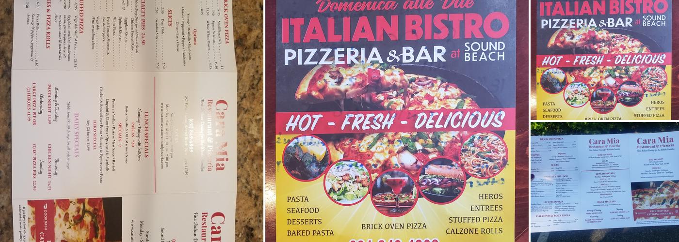 Robert Anthonys Italian Bistro Menu