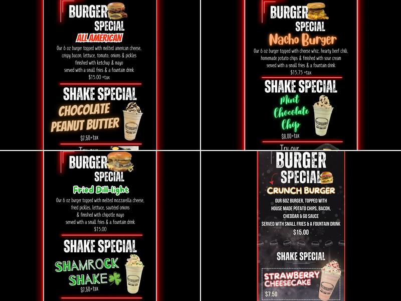 Go Burger RIDGE Menu