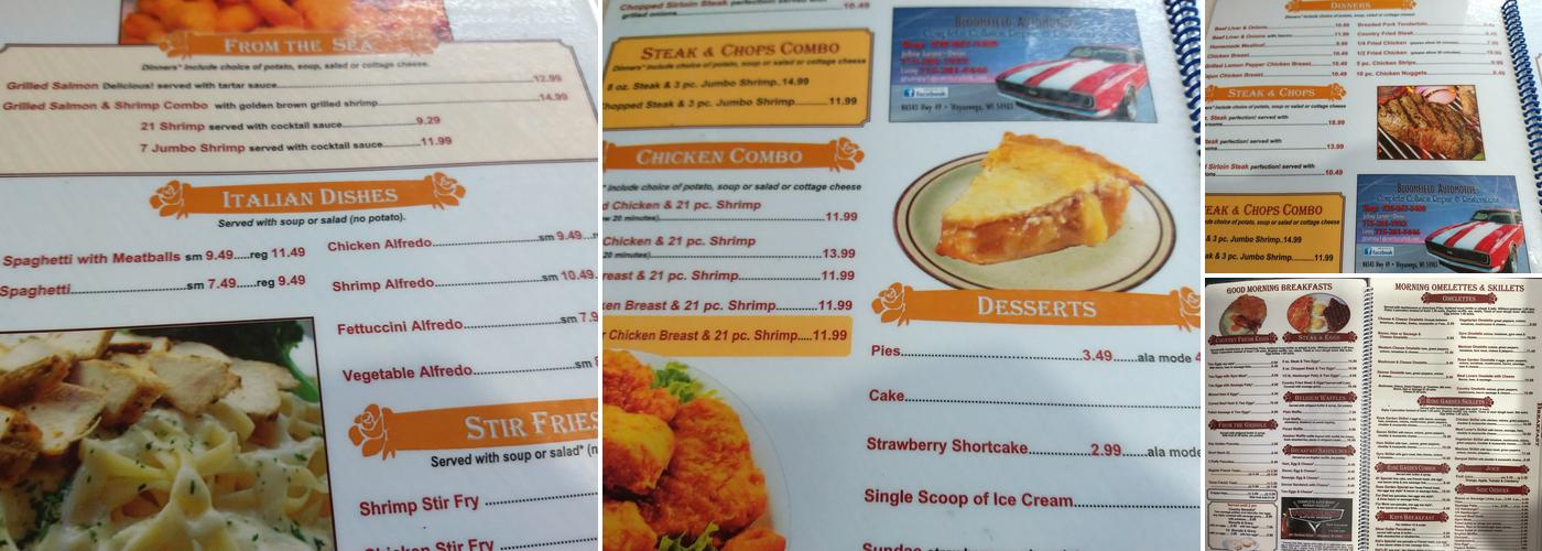 Rose Garden Family Restaurant, Waupaca Menu, Reviews (183), Photos