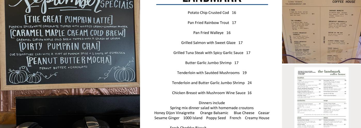 The Landmark Menu