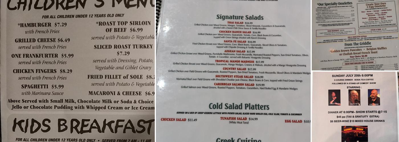 Seaport Diner Menu