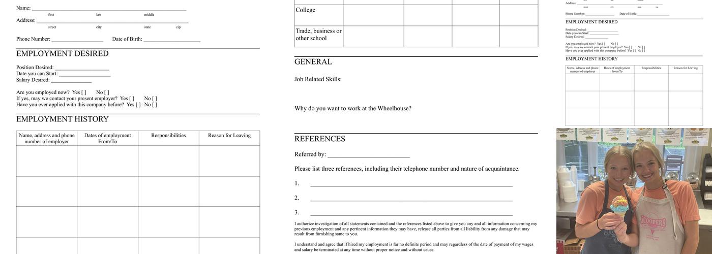 Scoopers Ice Cream Menu