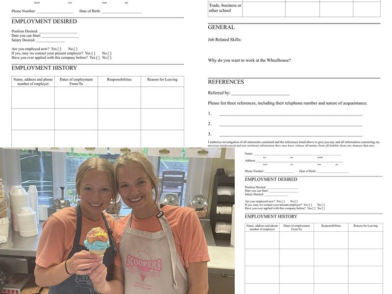 Scoopers Ice Cream Menu