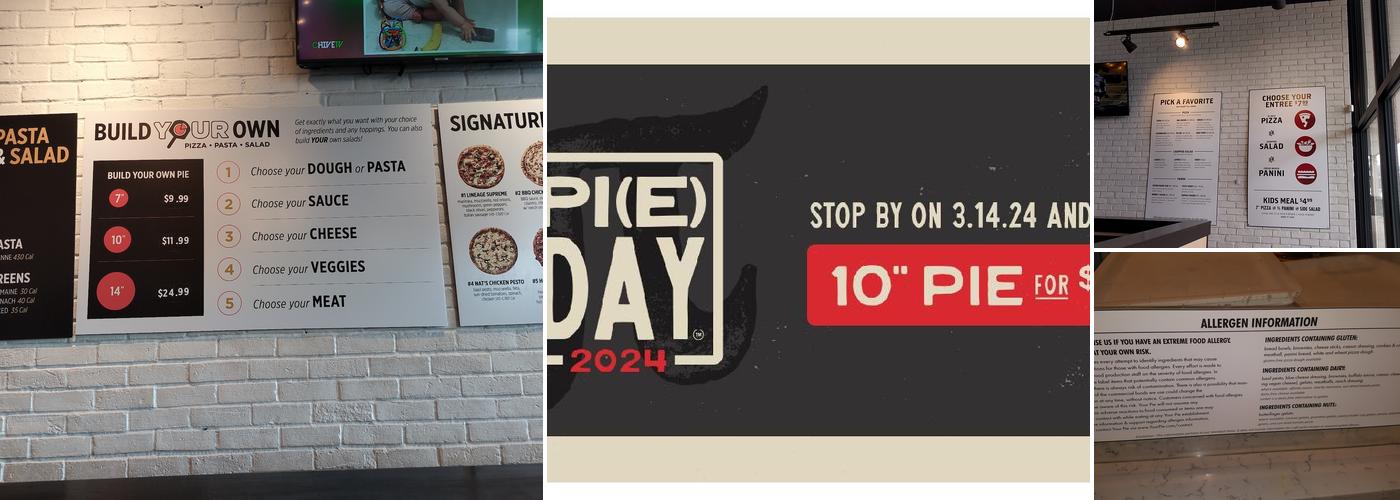 Your Pie Pizza Menu