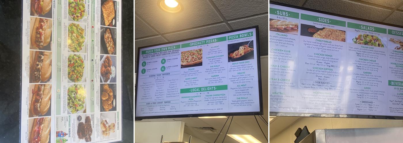 Marco's Pizza Menu