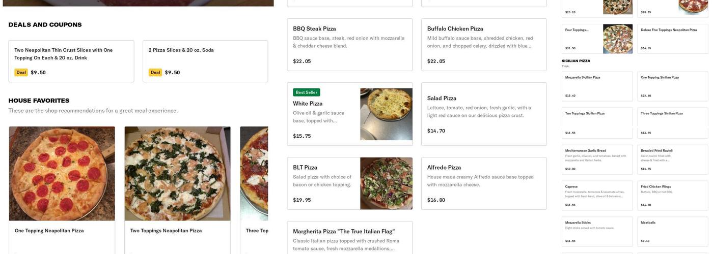 Giuseppe's Menu