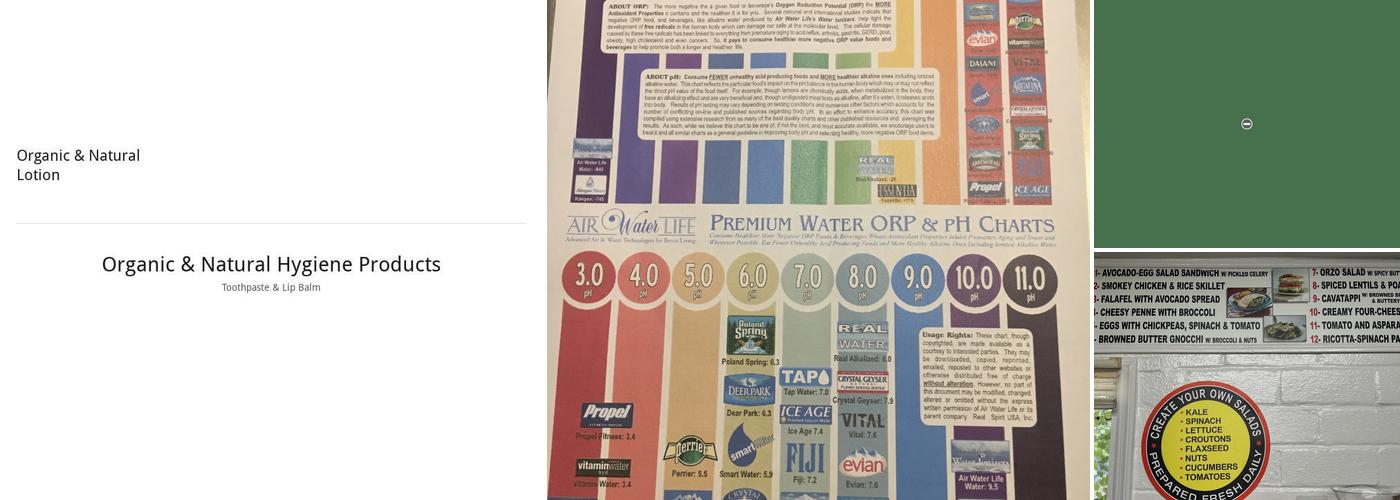 Nutritious Alternatives, LLC. Menu