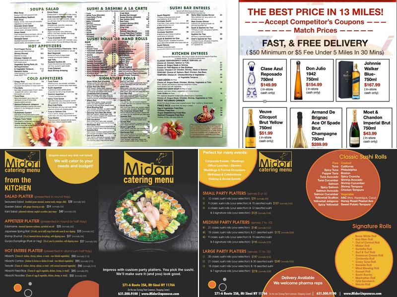 Midori Sushi & Steakhouse Menu