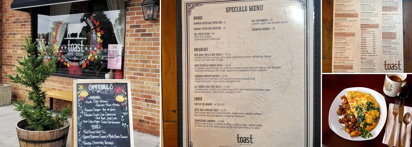 Toast Coffee + Kitchen Menu