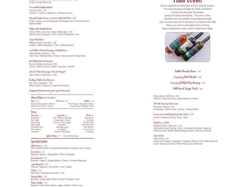 Curry Club at SaGhar Menu