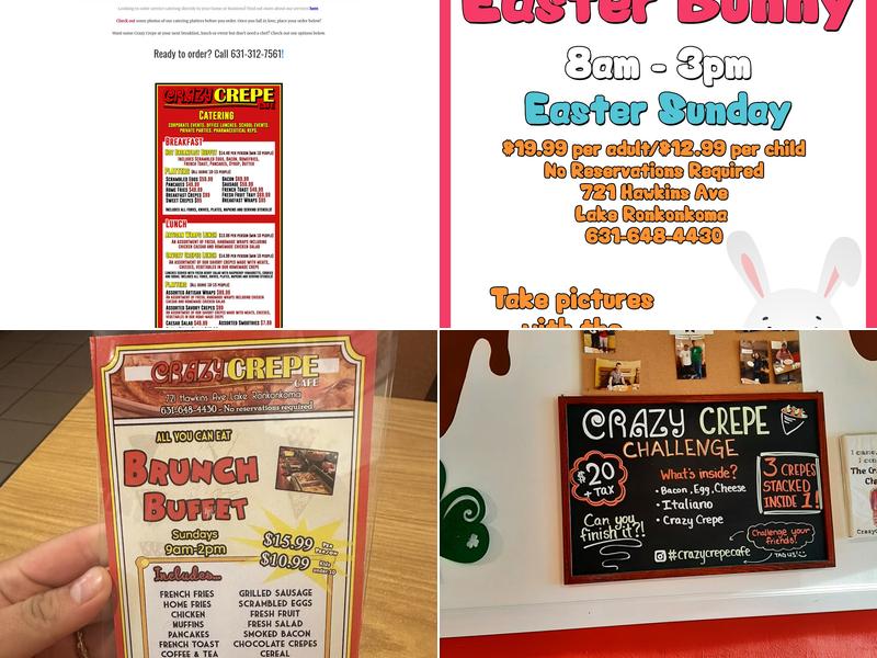 Crazy Crepe Cafe Menu