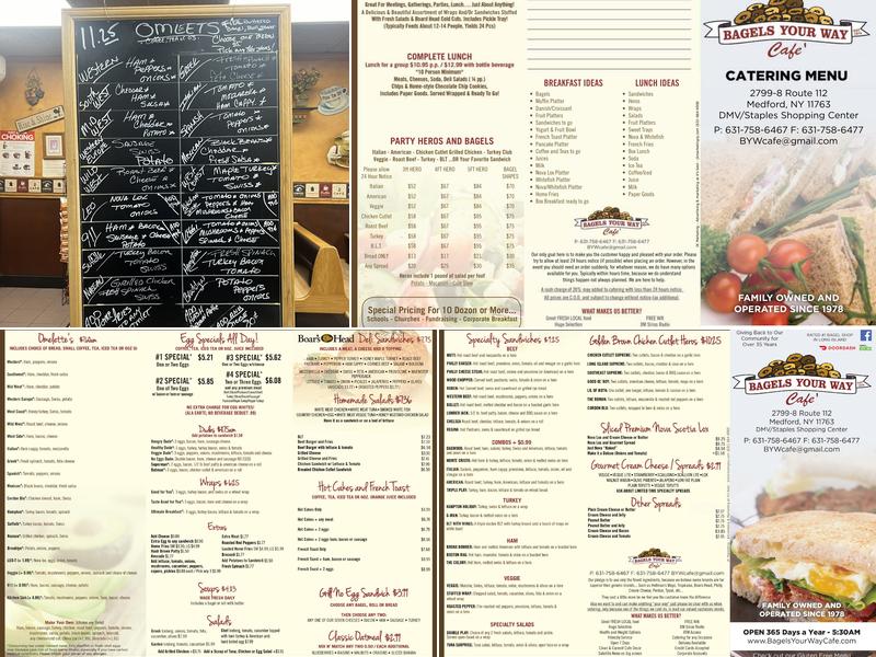 Bagels Your Way Cafe Menu