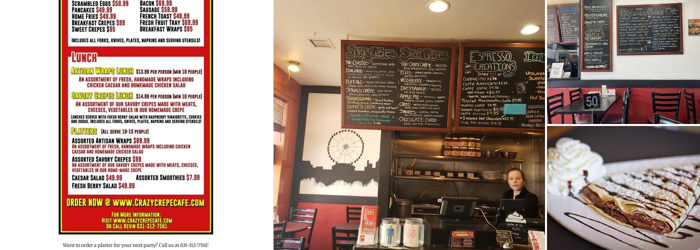 Crazy Crepe Cafe Menu