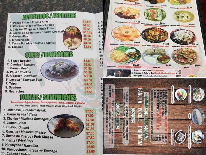 Taqueria Little Mexico Menu