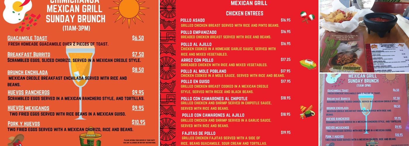 Chimichanga Mexican grill Menu