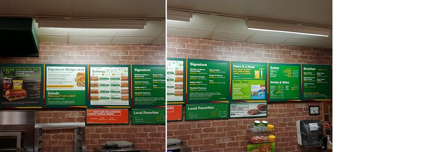 Subway Menu
