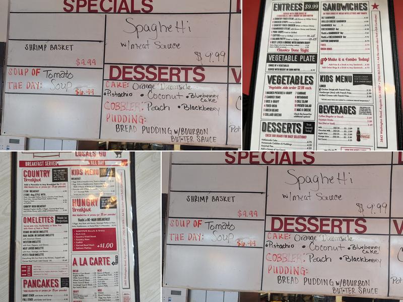 Ruth's Family Restaurant Menu