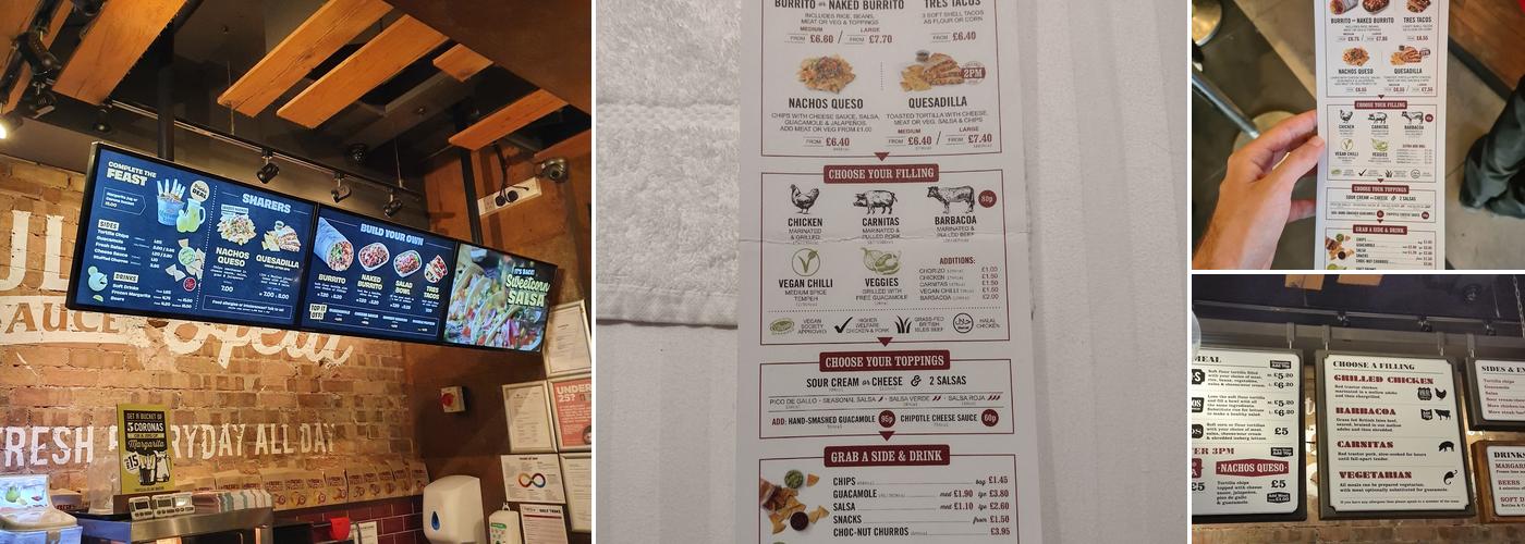 Tortilla Charing Cross Menu