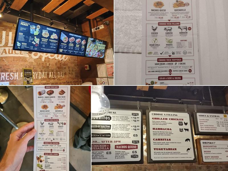 Tortilla Charing Cross Menu